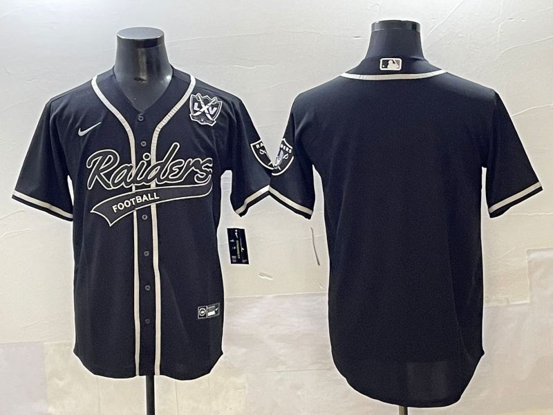 Men 2025 Oakland Raiders Blank Black Joint Name Nike Limited NFL Jersey style 33